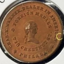 Chas.-K.-Warner-1862-Token-Id:-Ca.-1864-Charles-K.-Warner-Store-Card